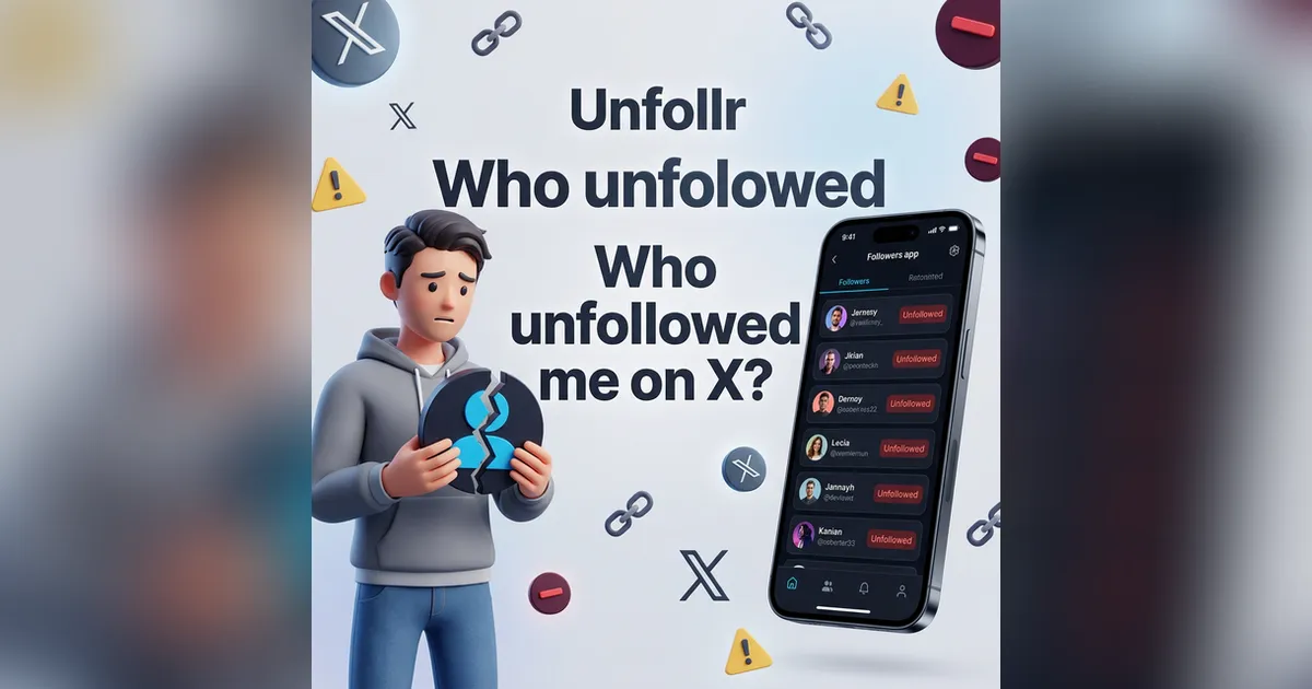 A digital visualization of a broken follower connection
